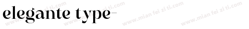 elegante type字体转换